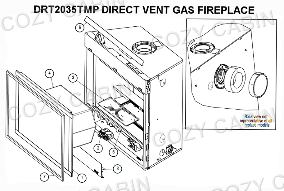 DIRECT VENT GAS FIREPLACE (DRT2035TMP) #DRT2035TMP
